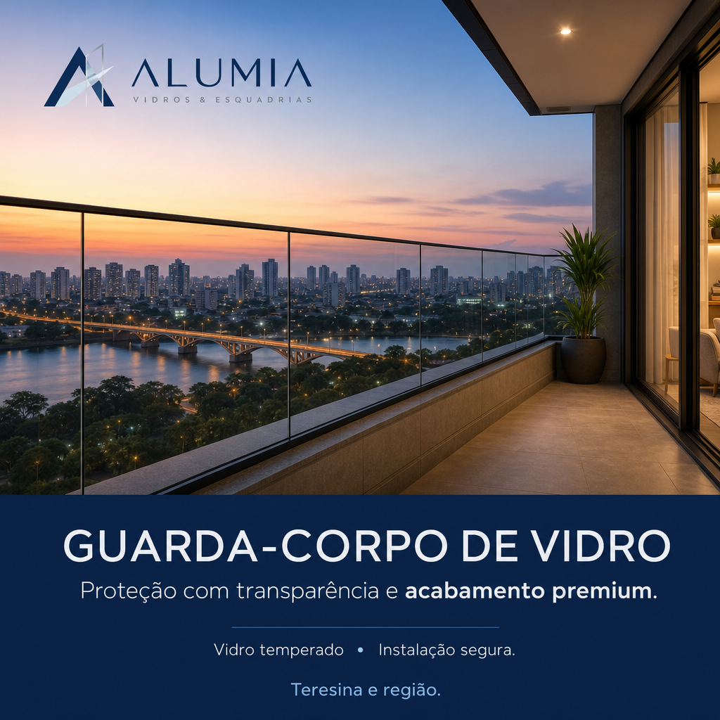 Guarda-corpo de vidro em Teresina